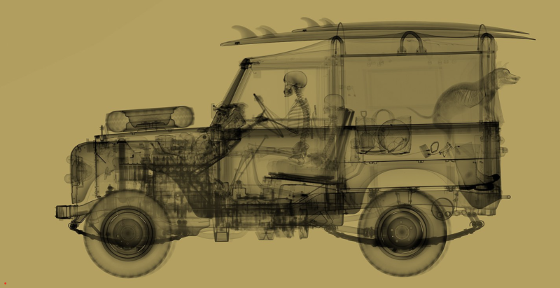 Land Rover Gold (shadow box)