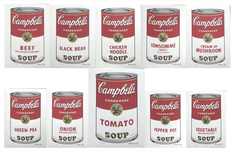 Complete set of Campbells Soup