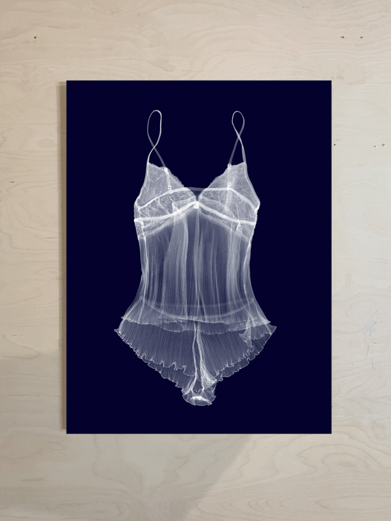 Cami Set White on Teal & Blue