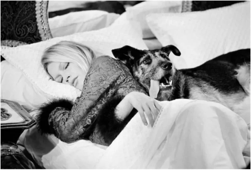Brigitte Bardot with Dog