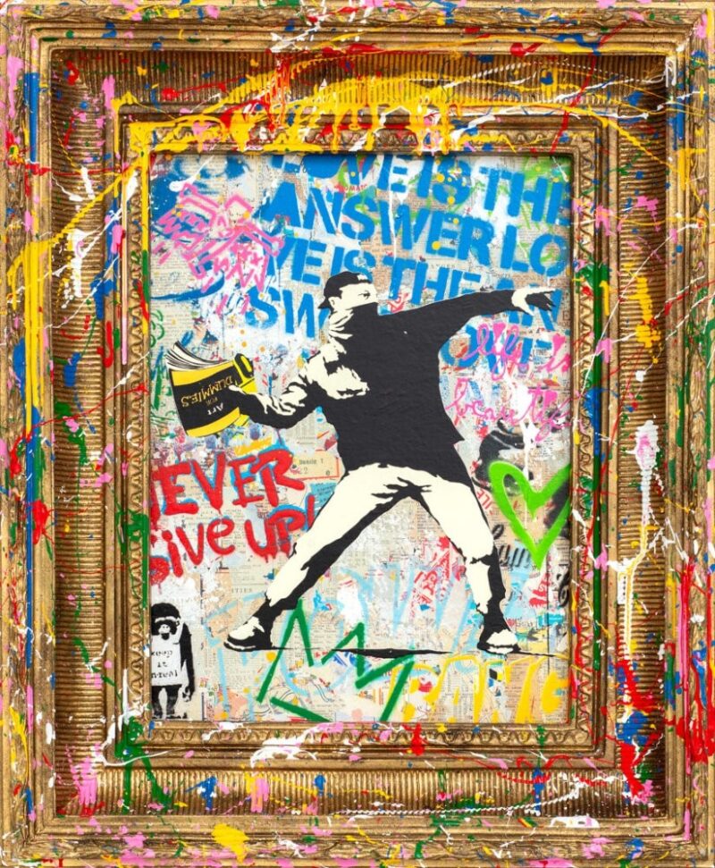 Banksy Thrower 2024 (57.7 x 48.2 cm)